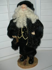 Santa in black velvet