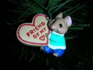A "friend" ornament shared with my friend Dale.