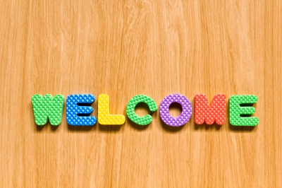 Letters spelling 'welcome'