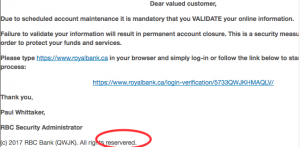 Beware of phishing