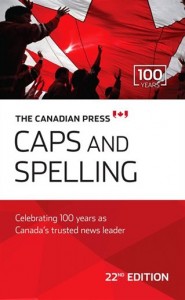 Book cover for The Canadian Press Caps & Spelling book