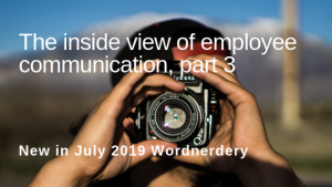 Wordnerdery: Part 3 of the inside view of employee comms