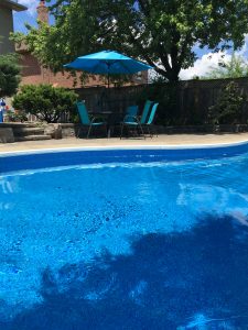 Image of swimming pool in the sunshine