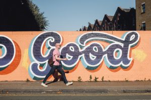 The word 'good' as graffiti