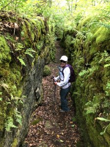 Hiker in spring