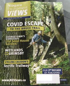 Magazine cover showing hiker