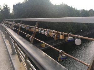 Locks on a bridge