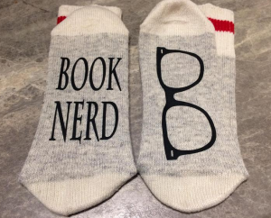 "Book nerd" socks