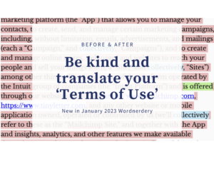 Be kind and translate your 'Terms of Use'