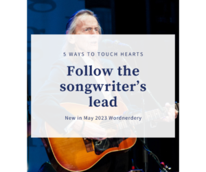 Image of Gordon Lightfoot. Text says "Follow the songwriter's lead."